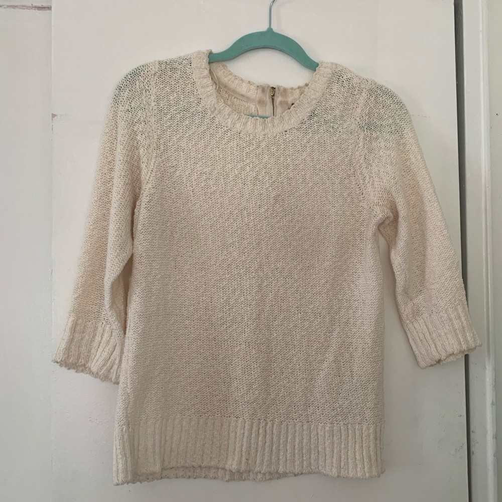 HM White Cropped Sweater